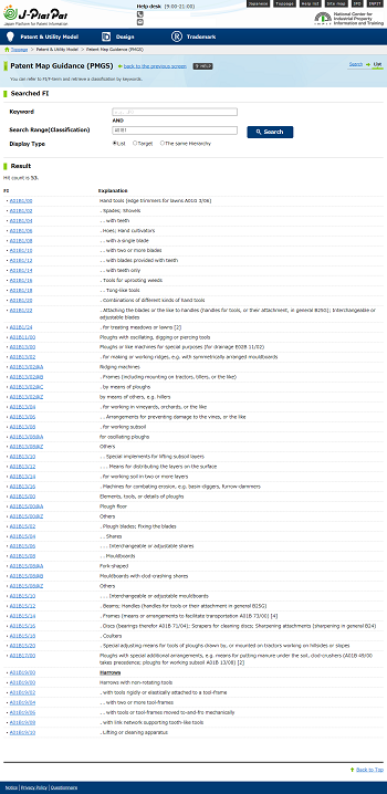 Searched FI list