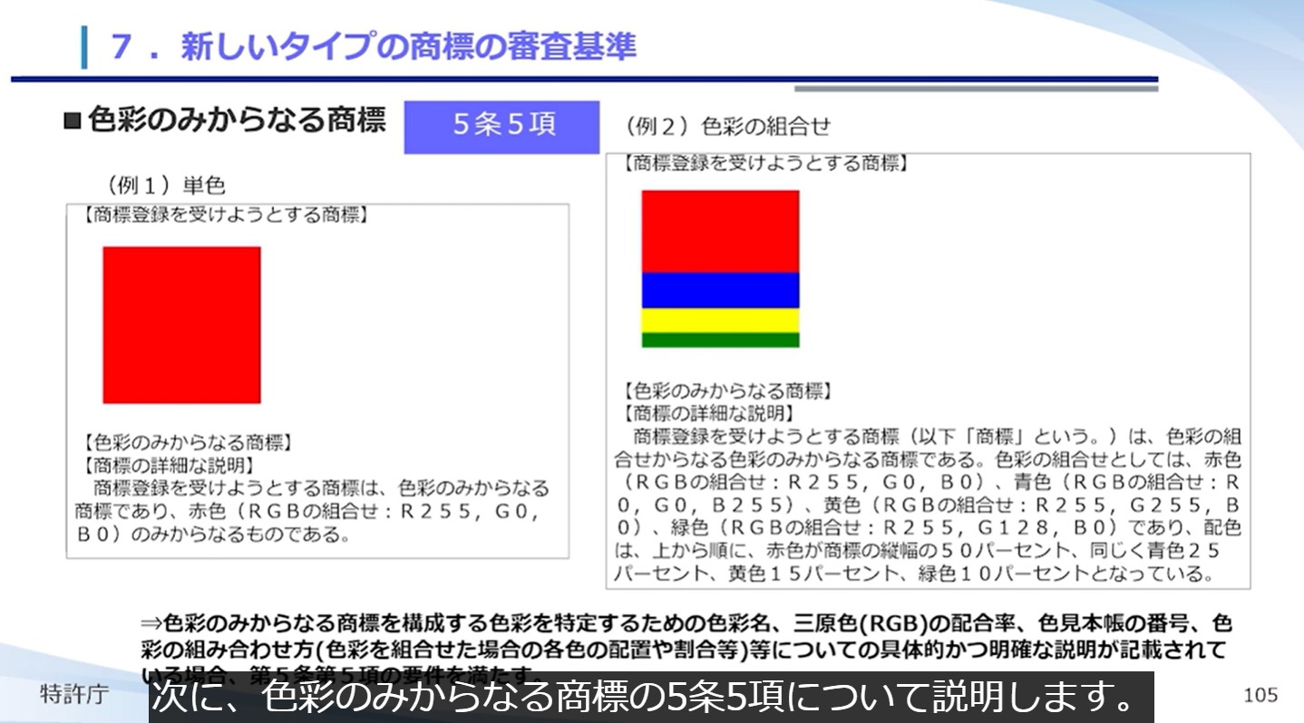 IP ePlat画面「7.新しいタイプの商標の審査基準」