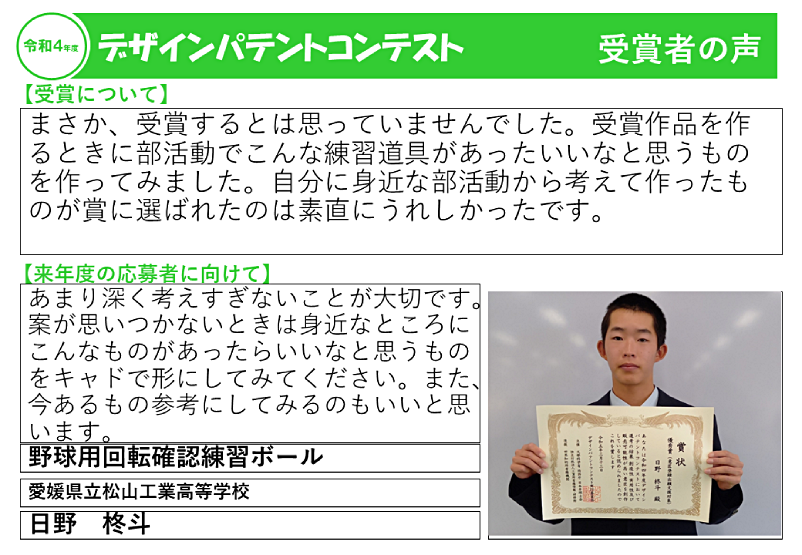 令和4年度受賞者の声9