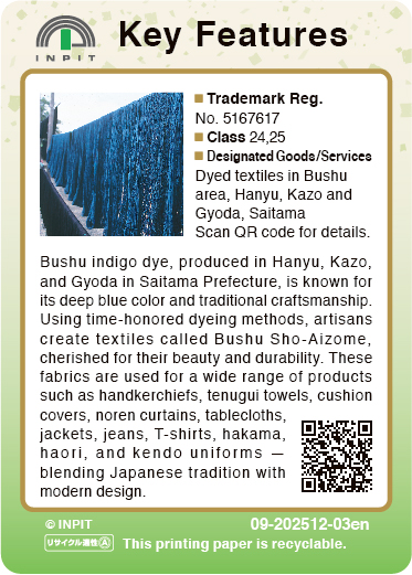 Bushu Authentic Indigo Dyeing（裏）